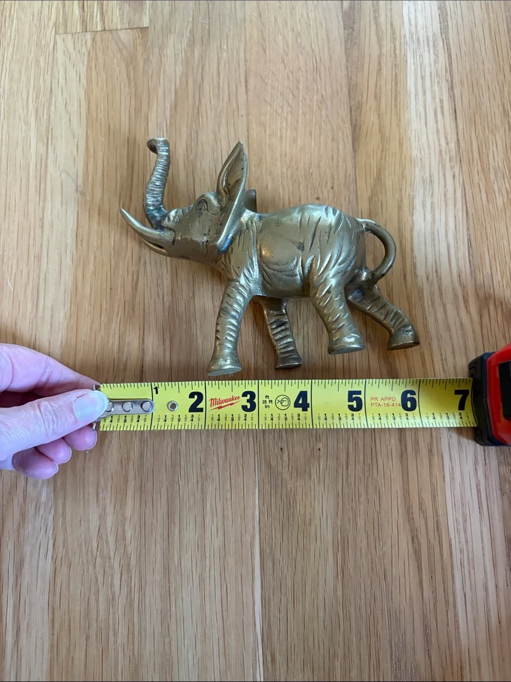 Brass Elephant Wall Accent - Gold Decorative Sculpture